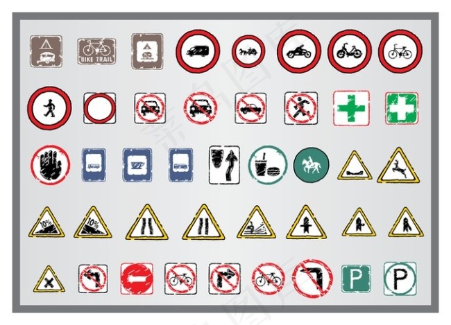 交通图标矢量图