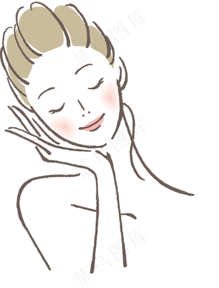 30余款手绘女性化妆美容免扣素材