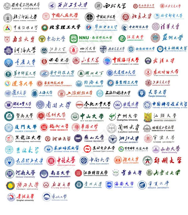 全国著名大学logopsd模版下载