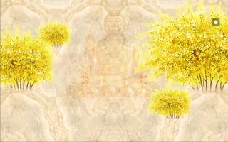 金色大理石电视背景墙