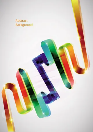 彩带矢量丰富多彩