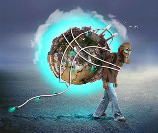 爱护地球创意海报