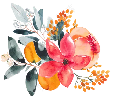 手绘植物鲜花树叶水彩透明素材 手绘植物鲜花树叶水彩透明素材