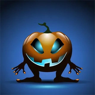 万圣恐怖南瓜人矢量素材