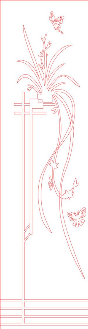 玻璃刻花兰花图片