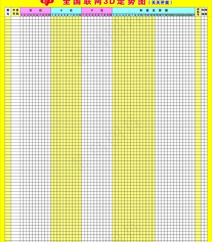 福利彩票 3d走势图图片cdr矢量模版下载