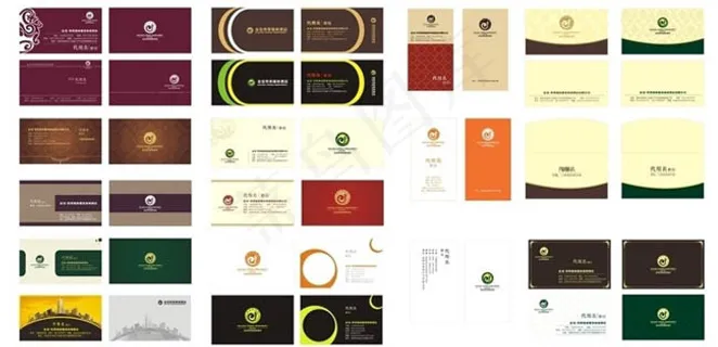 高档的个人名片设计矢量素材