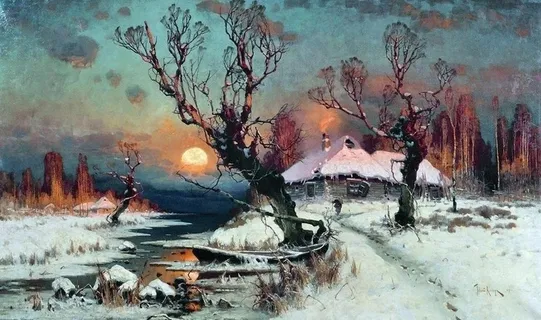 冬天夕阳图片 冬天夕阳图片
