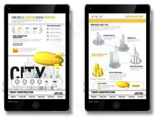 黄金旅游城市手机版网页psd模板
