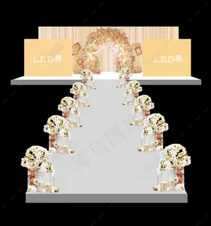 婚礼效果图 香槟色