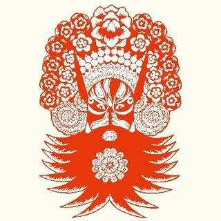 京剧人物剪纸 矢量CDR_80