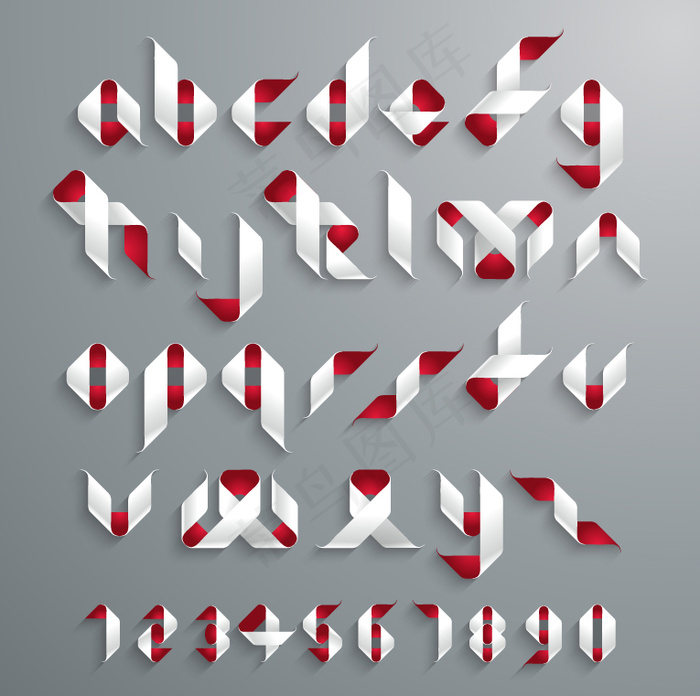 卡通字母矢量素材免费下载