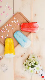 三根雪糕高清摄影图片