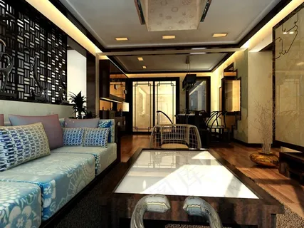 中式风格客厅效果图