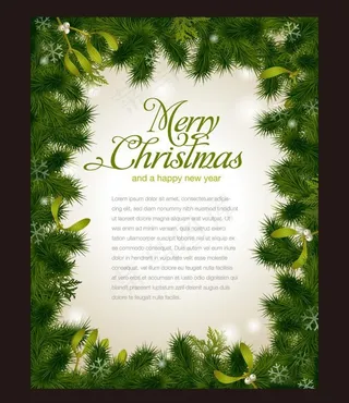 精美圣诞节松枝素材图片