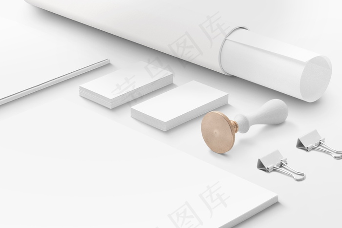 简单大气白色品牌模板VI智能样机