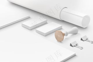 简单大气白色品牌模板VI智能样机