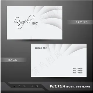 简洁名片设计矢量素材