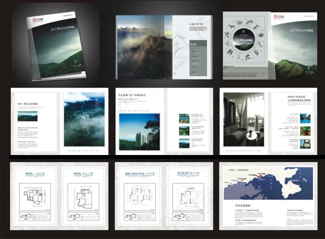 万科东方尊峪楼书cdr矢量模版下载