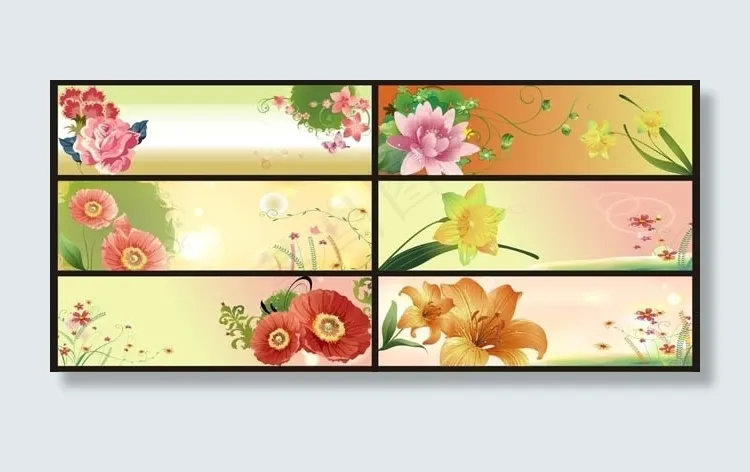 鲜花花卉展板模板矢量素材cdr矢量模版下载