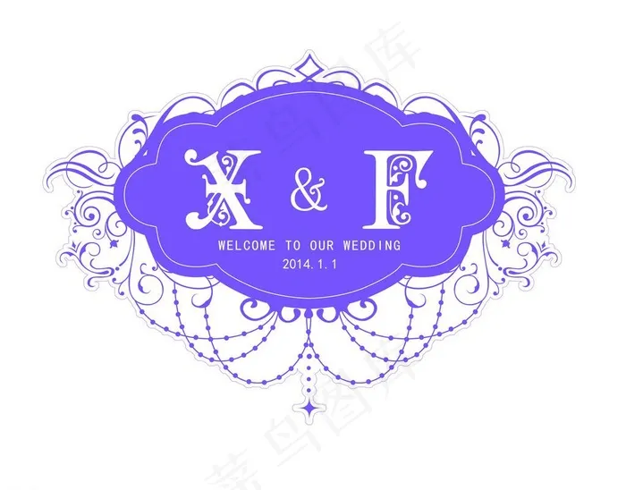 婚礼logo图片psd模版下载