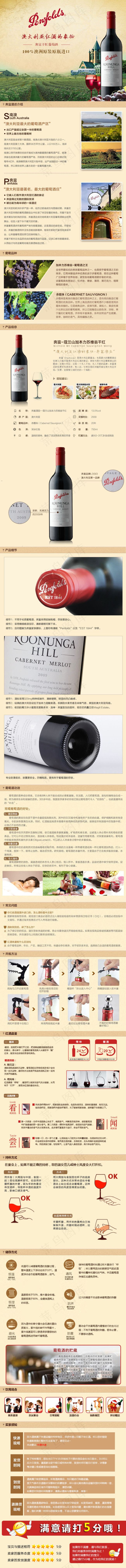 淘宝红酒洋酒详情设计psd模版下载