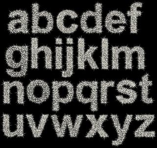 发光的艺术英语字母