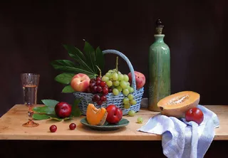 数码静物油画图片