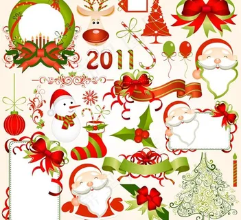 2011圣诞节实用设计元素矢量素材