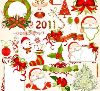 2011圣诞节实用设计元素矢量素材