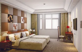 美式风格酒店房客效果图