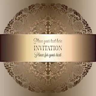 金色唯美花边边框花纹背景