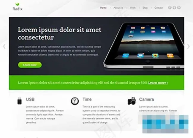 漂亮大图IT产品网上商城企业模板