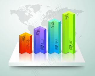 ppt数据分类图标元素矢量素材