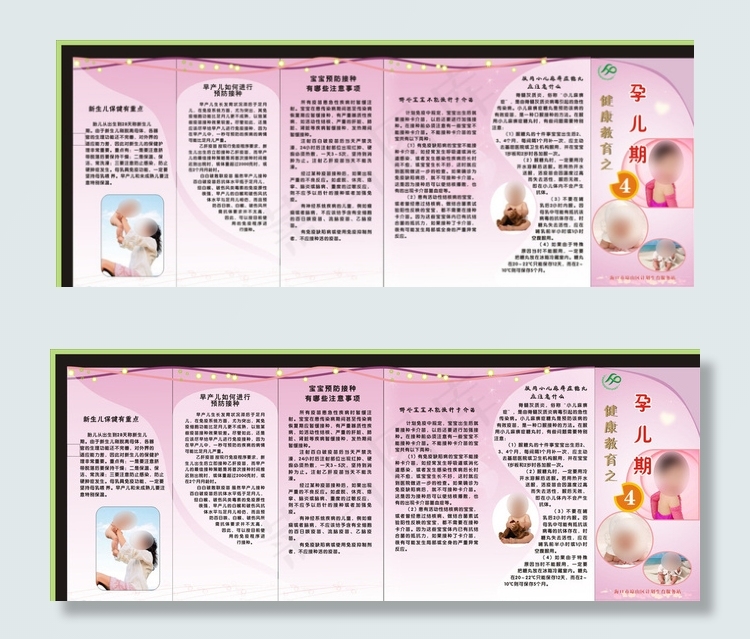 健康教育之孕儿期 三折页图片