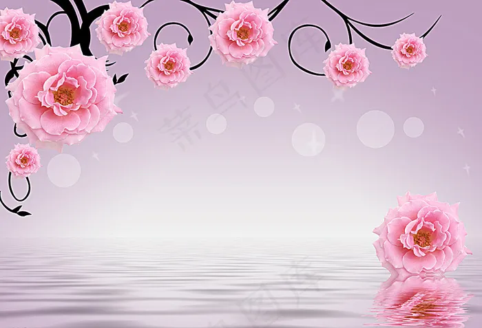 3D电视背景墙图片(6973X4825(DPI:72))psd模版下载