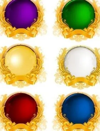 金色丝带矢量图形模式