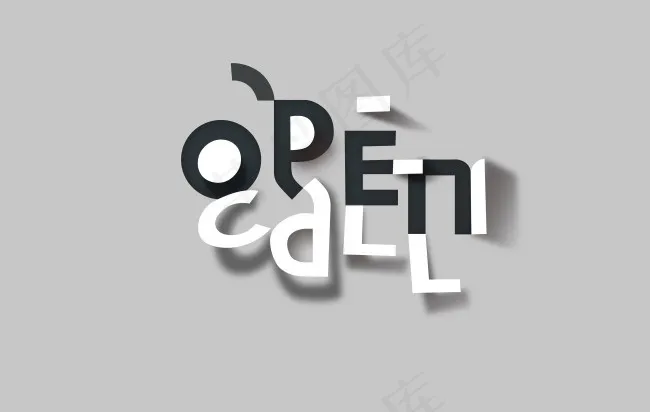 立体英文字母创意设计ai矢量模版下载