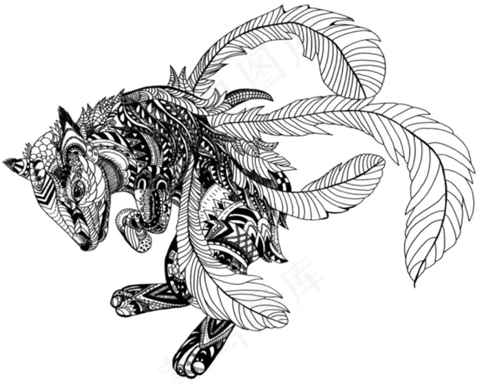 山海经飞鼠ai矢量模版下载