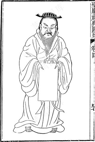 古版人物 木刻版画 中国传统文化_...