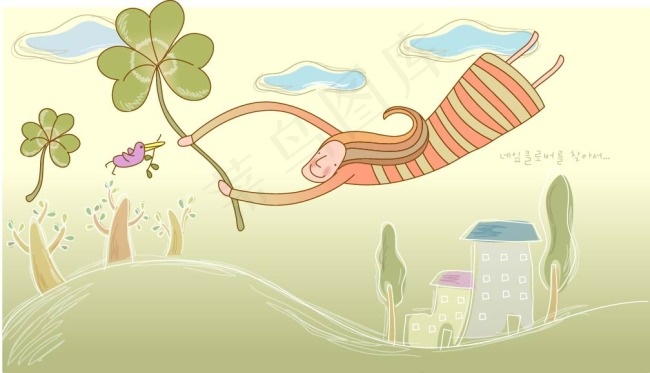 四叶草eps,ai矢量模版下载