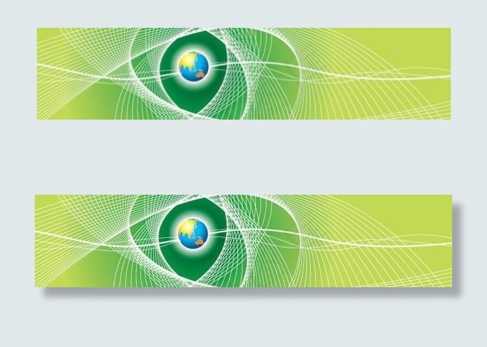 新鲜的绿色地球与线条背景矢量素材