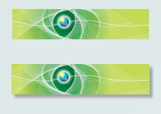 新鲜的绿色地球与线条背景矢量素材