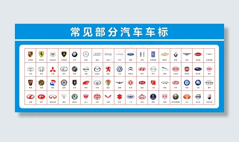常见部分汽车车标cdr矢量模版下载