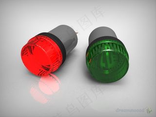 红色的面板安装指示灯