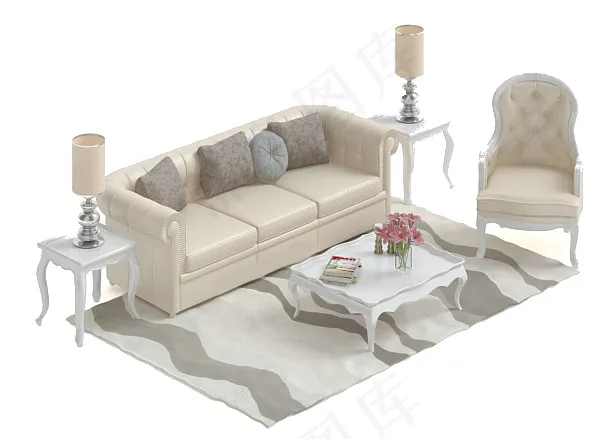沙发模板模型