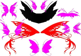 蝴蝶翅膀笔刷图片