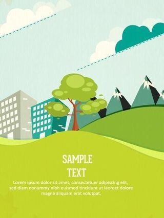 卡通城风光矢量08