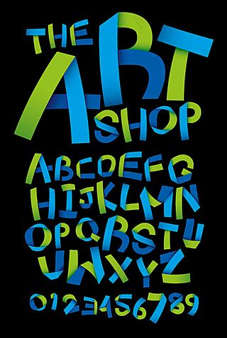 矢量折纸字体设计