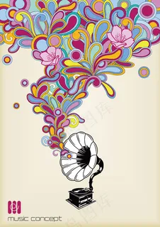 复古音乐海报设计矢量素材